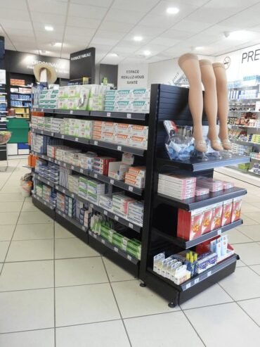 Rayonnage pour parapharmacie et cosmétique