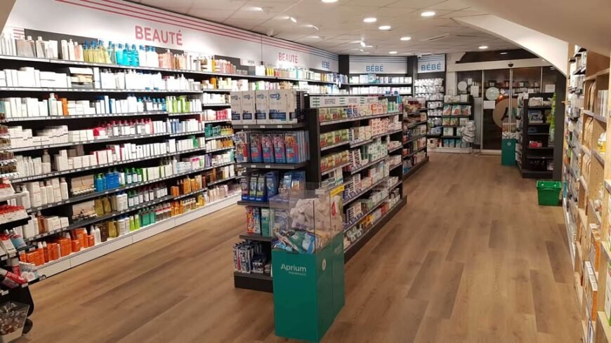 Rayonnage pour parapharmacie et cosmétique